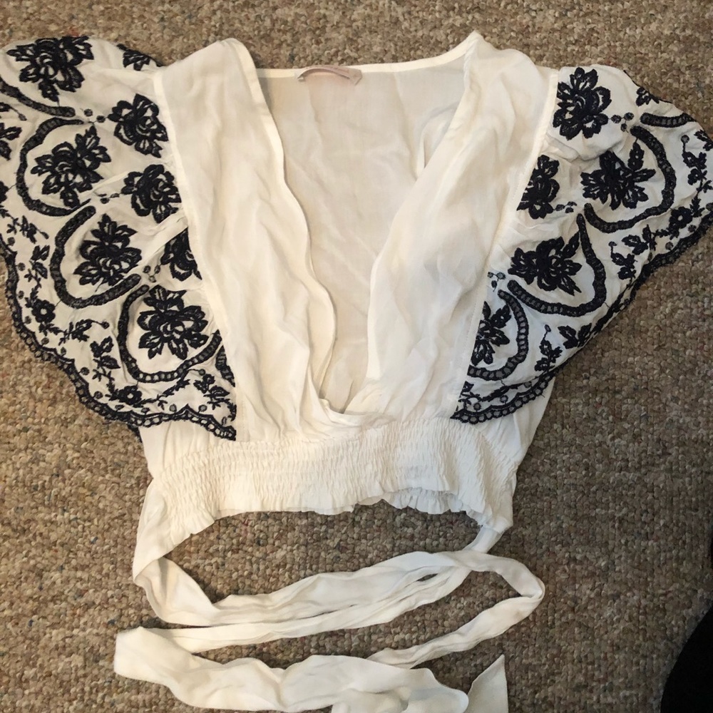 Black and White crop top